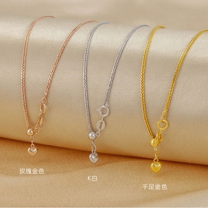 จี้สร้อยคอหัวใจ xinfly โชแปงทองคำบริสุทธิ์18K AU750เครื่องประดับผู้หญิง - Product Image 5