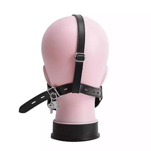MOG Oral sexe bouche Gag grand modèle en cuir verrouillé souffle travail bouche ouverte Gags & muselières noir grands produits pour adultes jouets Sexy - Product Image 5