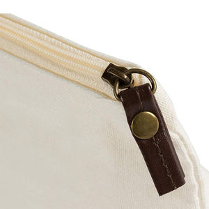 Promotionnel de haute qualité <span class=keywords><strong>couleur</strong></span> naturelle personnalisé petit portable toile coton sac de maquillage pour cosmétique - Product Image 6