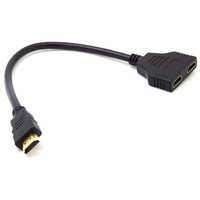 Kabel Adaptor Splitter 2 in 1 Keluar, HDTV Male ke 2 HDTV Female, Kualitas Tinggi 1080P