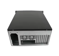 Boîtier de rack de serveur 4U de 19 pouces avec lecteur optique 5.25 châssis PC industriel à facteur de forme ATX avec ventilateur en stock