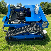 Vente directe d'usine, tondeuse à gazon robotisée portable à commande à distance, de qualité industrielle, alimentée au diesel, pour la maison et le jardin