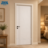 JHK-F07TX Plaques de porte HDF modernes à texture blanche, design encastré, pour revêtement de porte intérieur en MDF brut naturel, pour salon