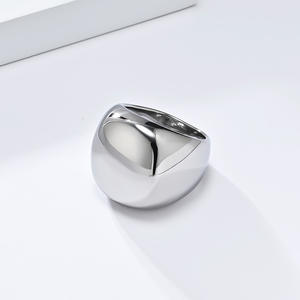 Anillo Minimalista de Acero Inoxidable con Espejo Exagerado, Chapado en Oro, Joyería de Moda Unisex, Regalo para Ocasiones Especiales, Venta Transfronteriza - Product Image 4