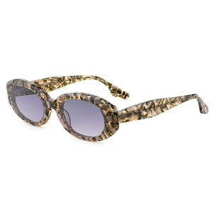 Moda popolare ovale acetato donne occhiali da <span class=keywords><strong>sole</strong></span> di lusso retrò Brandy blu scuro di colore UV400 uomini 3 + 2 cerniera tempio occhiali da <span class=keywords><strong>sole</strong></span> 2025 - Product Image 4