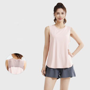 Venta al por mayor Nude Spandex Tops Factory <span class=keywords><strong>Outlet</strong></span> Stretch Leggings Xxl Sin marca Sujetador deportivo <span class=keywords><strong>Ropa</strong></span> de <span class=keywords><strong>fitness</strong></span> Camiseta sin mangas - Product Image 3