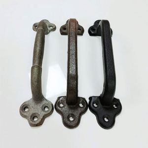 WEKIS Heavy Duty Large Modern Cast Iron Barn <b>Door</b> <b>Handle</b> Brushed Nickel/Matte Black/Oil Rubbed Bronze Finishes for Gates - Product Image 5