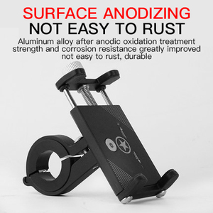 Soporte para Teléfono Móvil de Aleación de Aluminio Resistente para Bicicleta y Motocicleta, Soporte Ajustable para Teléfono Móvil de Bicicleta - Product Image 1