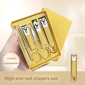 Ensemble de 7 outils de toilettage professionnels en acier inoxydable, coupe-ongles, manucure, pédicure, durable et portable - Product Image 3