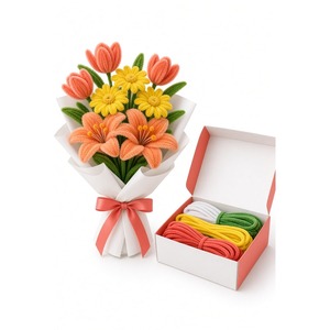 Kit de fabrication de bouquets de fleurs artificielles, ensemble de bricolage pour la création de tiges, fournitures florales DIY pour la décoration de la maison, les mariages, les fêtes et les cadeaux - Product Image 5