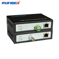 Extensor de Ethernet IP sobre coaxial, convertidor EOC RJ45 a BNC, esclavo master, utp a coaxial, 0-1,5 km, con fuente de alimentación DC12V