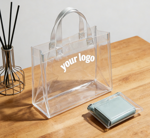 Letter Pattern clear Waterproof Beach Tote Bag Pvc Shopping Tote Bag with Customized Printed logo - Product Image 1