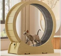 Jouets interactifs pour animaux de compagnie d'intérieur en gros, roue de course pour chat, grande roue d'exercice en bois, tapis roulant pour animaux de compagnie