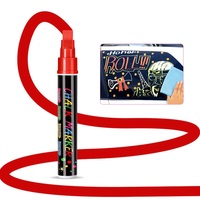 Stylo à craie liquide effaçable 10 mm, nouveau marqueur coloré 8 teintes, idéal pour verre, tableau noir, tableau lumineux LED
