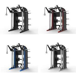 S0106E Machine <span class=keywords><strong>Smith</strong></span> multifonctionnelle à usage commercial avec fonction de croisement de câbles, rack de musculation avec fonction de tirage latéral et de tirage bas - Product Image 2