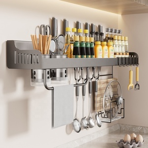 המפעל הסיטונאי רב תפקודי קיר קיר רכוב סכין כלי אחסון כיסוי מדפים מדפים - Product Image 5