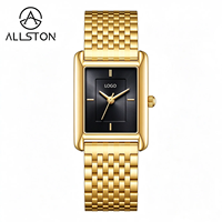 Jam Tangan Wanita Stainless Steel Dial Kecil Persegi Modular Italia Gaya Mewah Sederhana, Ringan, Serbaguna, dan Elegan dengan Mesin Quartz