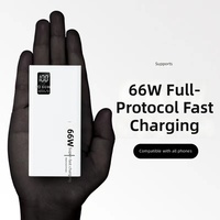 Power Bank Ultra Tipis Portabel 66W PD Pengisian Cepat Kapasitas Tinggi Kabel Terintegrasi Dapat Dilepas Logo OEM/ODM Kustom Hadiah Bisnis