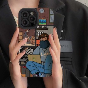Telefoonhoesje van zacht TPU leer met straat-cartoonillustratie print voor iPhone X Xr Xs 11 12 13 14 <span class=keywords><strong>15</strong></span> 16 17 18 Pro Max - Product Image 6