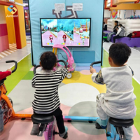 Bicicleta de Ejercicio Dinámica con Juegos Interactivos de Proyector de Video para Niños y Fitness