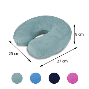 <b>Memory</b> Foam Travel <b>Pillow</b> Flat Back Neck Support For Comfortable Sleep On Plane Car Bus - Product Image 2
