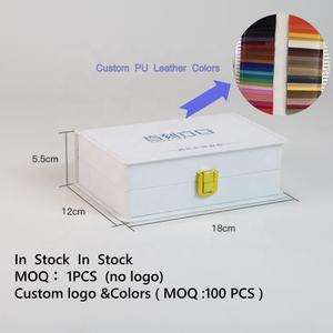 Benutzer definierte Parfüm Kollagen Peptide Pulver Holz PU Leder Verpackungs boxen Peptide Flasche Luxus Leder Kosmetik Verpackungs <span class=keywords><strong>box</strong></span> - Product Image 5