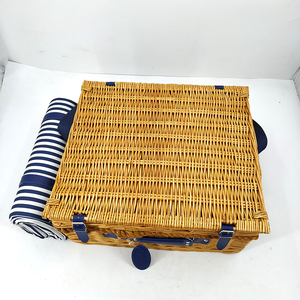 <span class=keywords><strong>Cesta</strong></span> de <span class=keywords><strong>Picnic</strong></span> Portátil Ecológica Willow para <span class=keywords><strong>6</strong></span> <span class=keywords><strong>Personas</strong></span>, con Mimbre y PP, para Camping y Almacenamiento de Alimentos, 50x45x22cm, Gran Venta - Product Image 5