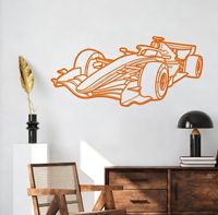 Décoration murale 3D en métal découpé au laser, motif voiture de course F1 2026 personnalisée, finition antirouille, tailles sur mesure pour les amateurs de voitures et les fans de F1