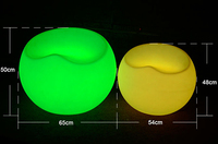 Tabouret LED Apple étanche moulé par rotation, 16 couleurs RGB, télécommande, résistant aux intempéries, chaise lumineuse pour événements et bars