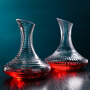 Carpe <span class=keywords><strong>à</strong></span> rayures en verre soufflé <span class=keywords><strong>à</strong></span> la main, <span class=keywords><strong>design</strong></span> <span class=keywords><strong>à</strong></span>, <span class=keywords><strong>vin</strong></span> rouge - Product Image 5