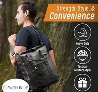 Sac de Voyage Tactique Farm Blue pour Aviateurs - Sac à Casque de Pilote Parachutiste - Style Tendance, Léger, Pliable, en Nylon avec Fermeture Éclair