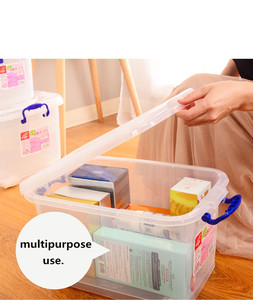 HOUSEHOLD <strong>STORAGE</strong> BOXES &amp; <strong>BINS</strong> WITH LID Manufacturer Multipurpose Stackable PP Clear <strong>Plastic</strong> <strong>Storage</strong> Box for Toys and Clothes - Product Image 2