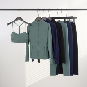 Ensembles de yoga et de fitness pour femmes : Soutien-gorge de sport à dos croisé et leggings respirants – Tenues d'entraînement en gros pour revendeurs - Product Image 2