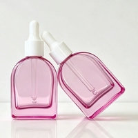 Flacon compte-gouttes en verre transparent de 30 ml à épaule plate, personnalisable avec logo, pour huile capillaire, sérum, gouttes pour les yeux et soins de la peau, recyclable