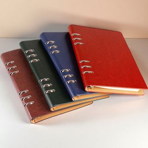 Promotion Personalised Wholesale A5 Custom Luxury Pu Leather Hardcover Loose-Leaf Notebook Business 80 Sheets Organizer/<b>Planner</b> - Product Image 1