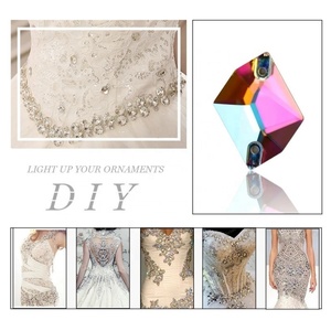Strass à coudre de qualité supérieure en verre cristal forme cosmique 18 couleurs pour vêtements et accessoires de mariage - Product Image 6