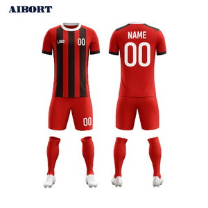 Pour Aibort personnalisé OEM maillot de football de sport pour hommes de haute qualité respirant antibactérien séchage rapide Polyester Spandex football - Product Image 3