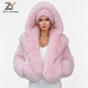 <span class=keywords><strong>Manteau</strong></span> <span class=keywords><strong>court</strong></span> rose en fausse fourrure de renard pour <span class=keywords><strong>femme</strong></span> Zeyu, à capuche, chaud et épais, en fourrure artificielle duveteuse, veste d'hiver tendance pour <span class=keywords><strong>femme</strong></span> 2026 - Product Image 1