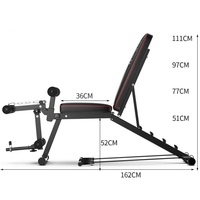 Banc de musculation pliable en acier multifonction réglable pour la maison et la salle de sport – Idéal pour les presse à haltères