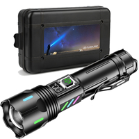 Linterna Recargable Brillante con Múltiples Modos de Iluminación, Diseño que Brilla en la Oscuridad y Clip de Transporte para Senderismo y Emergencias