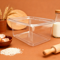 Récipients alimentaires rectangulaires transparents recyclables personnalisés en plastique PET pour gâteau sandwich pain séché et gaufres aux fruits secs
