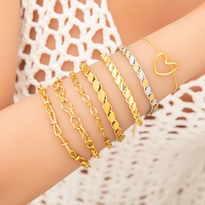 สร้อยข้อมือสแตนเลสสานทำด้วยมือพร้อมดีไซน์เฉพาะอุปกรณ์เสริมที่ให้ความรู้สึกและไม่ซีดจางสำหรับวันครบรอบ - Product Image 1