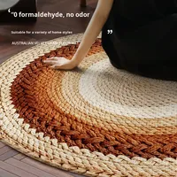 Tapis tissé Salon Style simple Haut de gamme Wabi-Sabi Chambre à coucher Chevet Vestiaire Coiffeuse Nouveau modèle 2025 Tapis rond