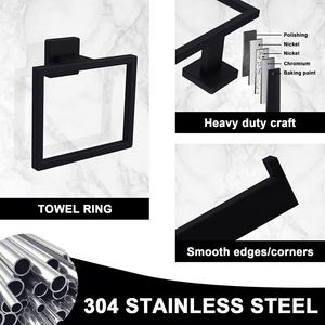 Juego de 5 Accesorios de Baño de Acero Inoxidable Dorado, Estante de Pared para Toallas, Juego de Accesorios de Lujo para Baño - Product Image 5