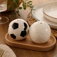 Porte-savon décoratif en céramique style football avec drain, plateau à savon pour comptoir, conception personnalisée acceptable, vente en gros