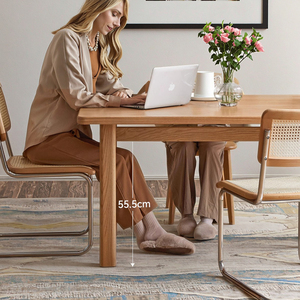 Hiện đại đơn giản gỗ sồi lớn phòng ăn Bàn tất cả bàn ăn gỗ rắn Bắc Âu đăng nhập cuộc họp bàn - Product Image 6