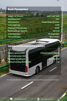 Minibus Électrique Certifié UE 9,5m 10-33 Places, Bus Urbain de Transport Public à Plancher Bas, Vente Directe Fabricant