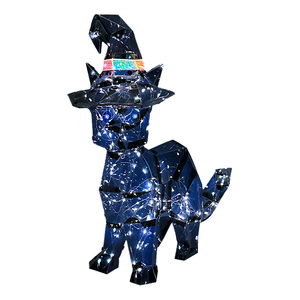 <strong>Halloween</strong> Decorations Black Wearing a Witch <strong>Hat</strong> <strong>Cat</strong> Led Light Living Room Decor Luminous Led Lights Glowing <strong>Cat</strong> - Product Image 5