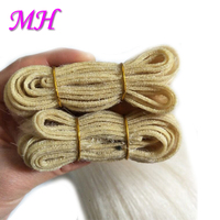 Extensions de cheveux tissés MH de haute qualité en poil de yak non Remy, 12 pouces, blanc/noir, double trame machine, lisses, couleur plus foncée, vente en gros uniquement