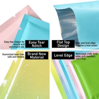 Sachet plat thermoscellable en aluminium à trois soudures latérales, couleur dégradée, avec logo personnalisé, pour échantillons cosmétiques, masques et packs surprises - Vente en gros